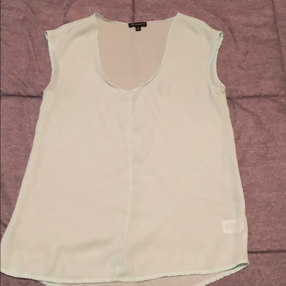 Mint Green sleeveless Blouse - Size Small